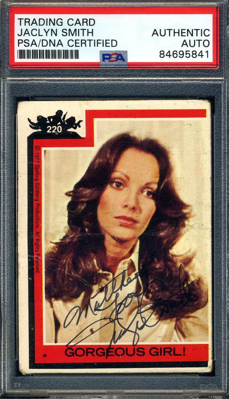 Jaclyn Smith PSA DNA Coa Signed Charlies Angels Topps Card Autographed