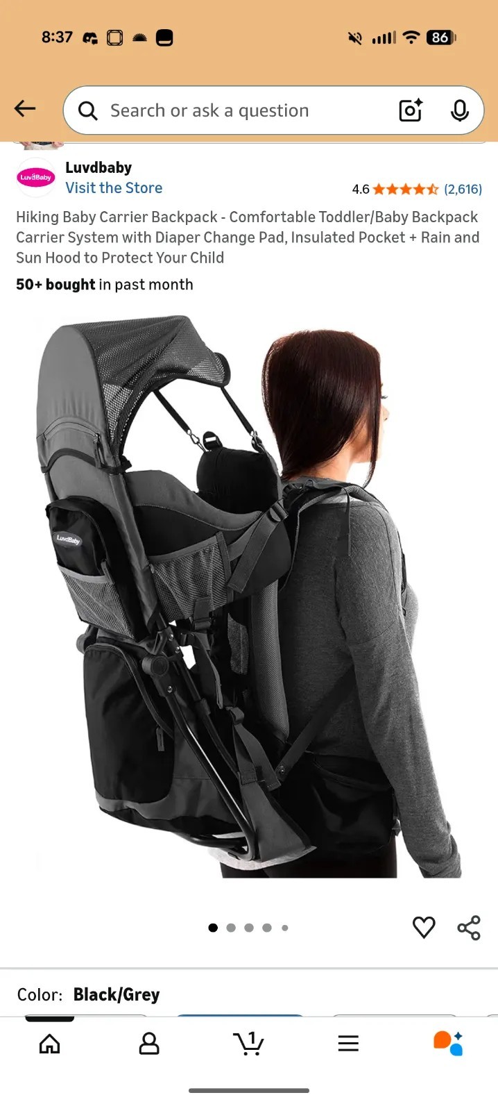 Luvdbaby Hiking Baby Carrier Backpack