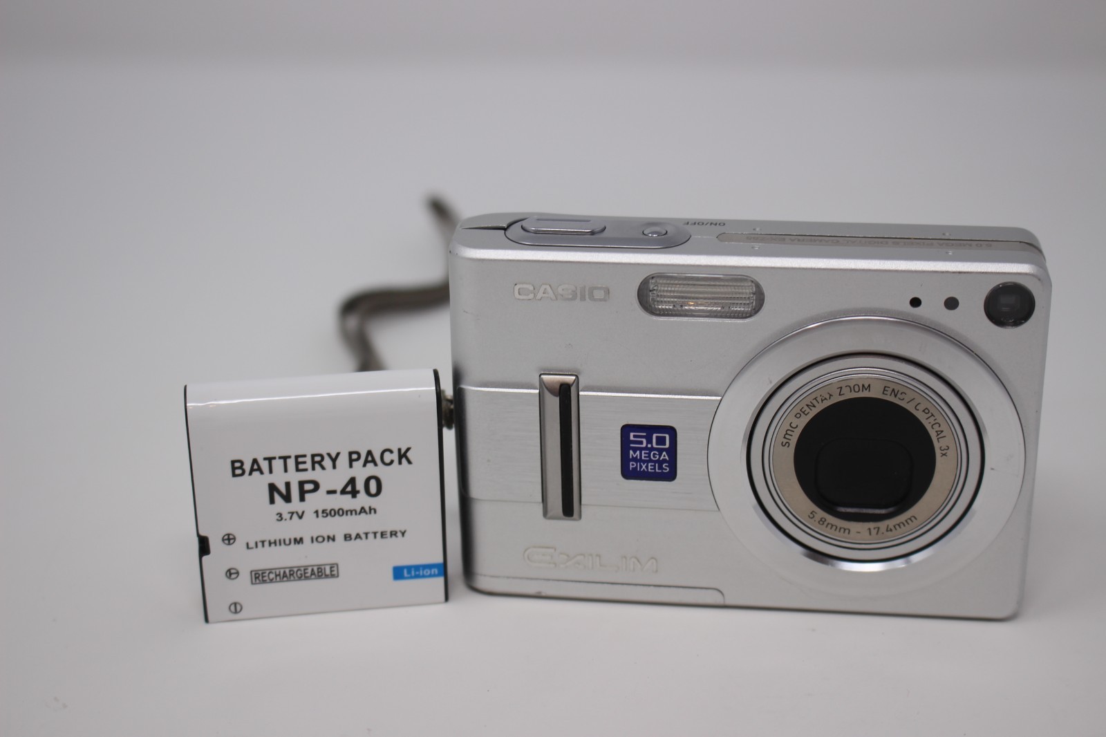 Casio EXILM EX-Z55 5MP 3X Zoom Digital Camera Fully Tested Point Shoot w/Batt