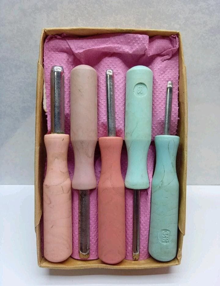 USSR Chisels Semi-circular Set 4-5-6-8-10mm For wood Good condition