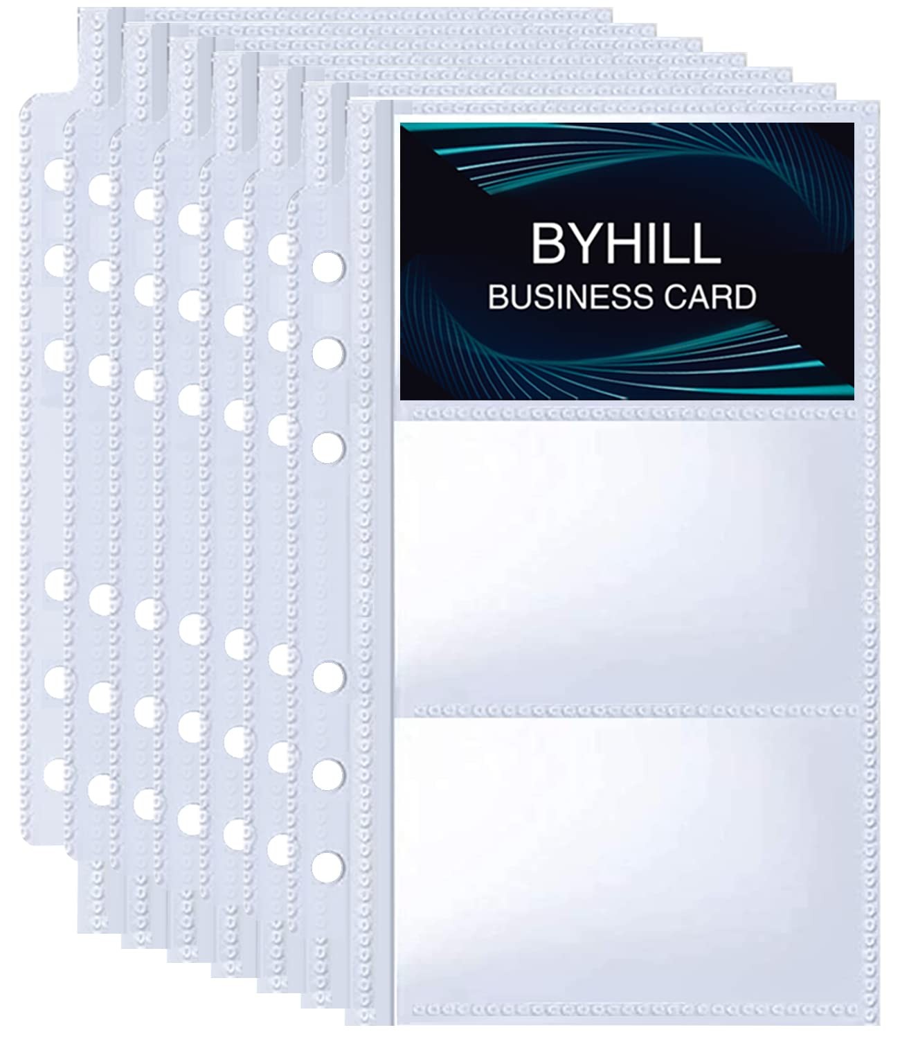 40 Pack 240 Pockets A6 Binder Business Card Sleeves, 3.6x2.3, Clear 