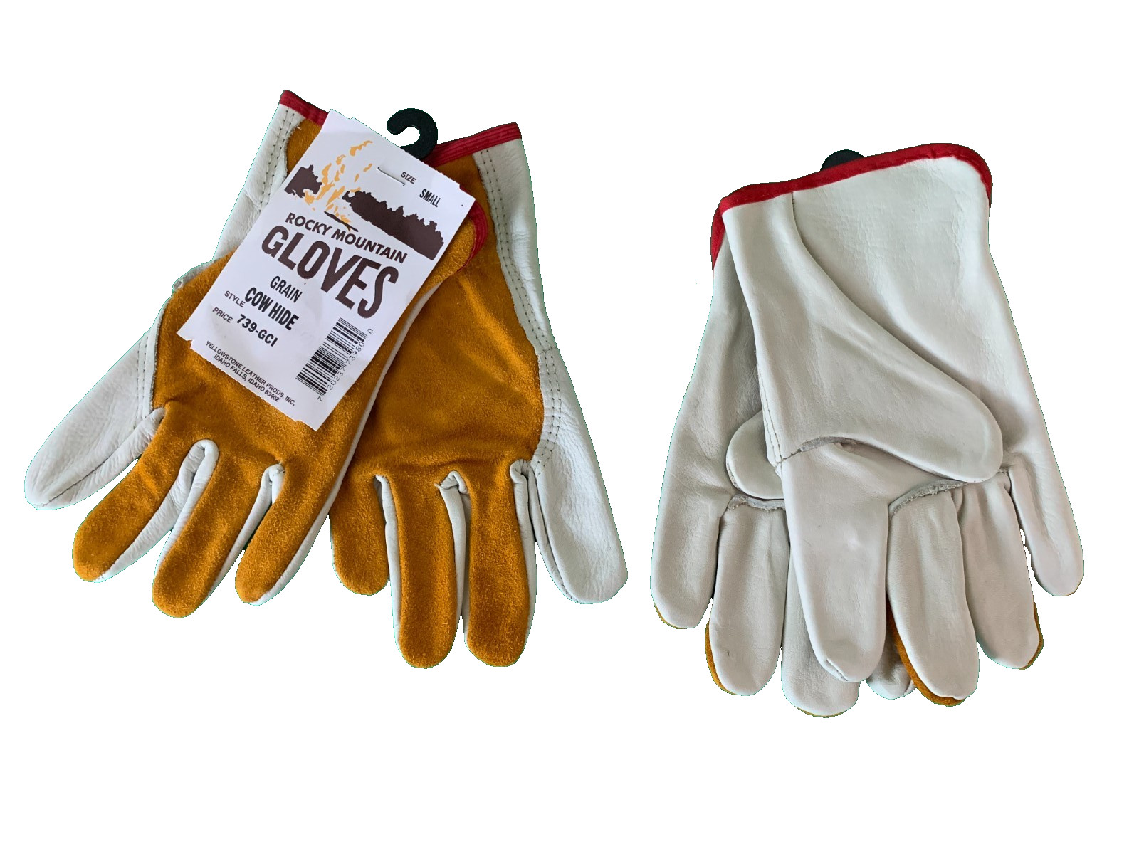 2 Pairs - Rocky Mountain Gloves Cow Hide Leather size S small