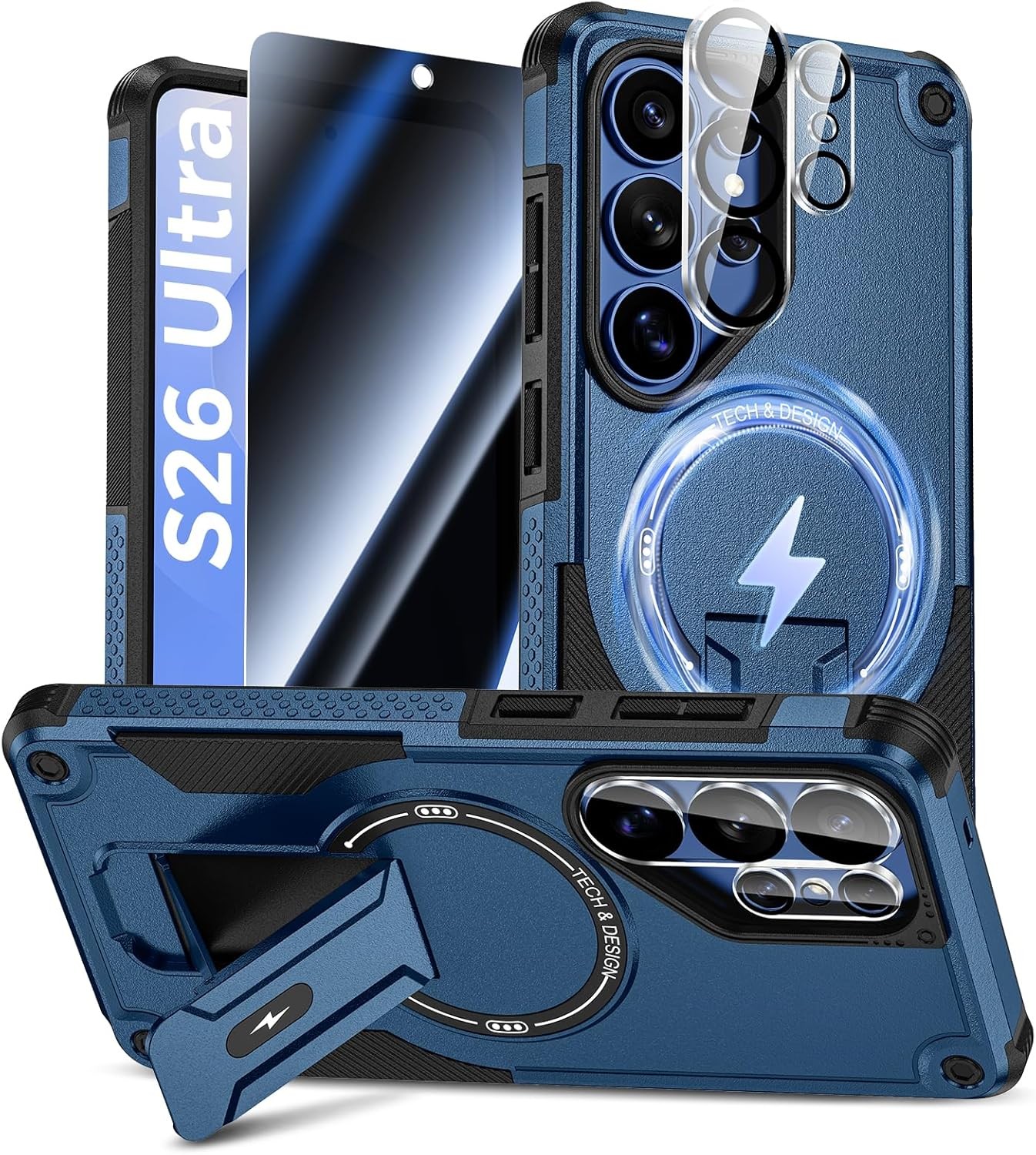 Samsung Galaxy Ultra Case with Privacy Tempered Glass Screen Protector