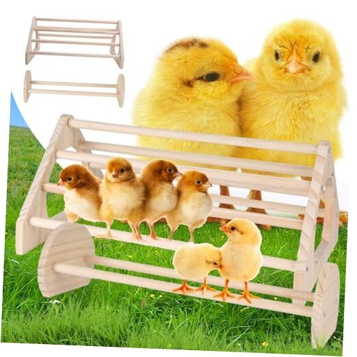 Chicken Perch Chicken Toys for Coop Durable Chick Jungle Gym Strong Wood 19.5