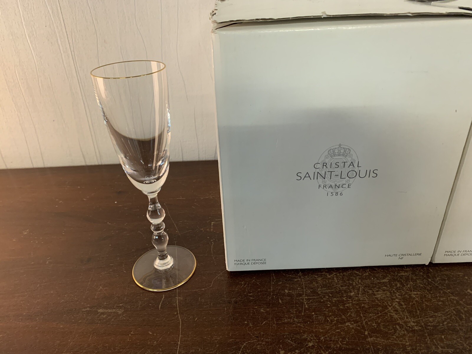 13 Champagne Flutes Highville Model Crystal from Saint Louis (Price per Unit)