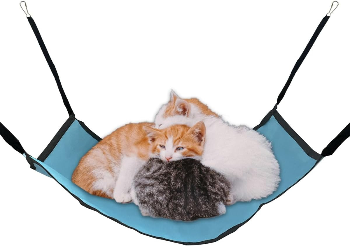 Cat Hammock for Cage Hanging ，Summer Breathable Coolness Oxford Cat Hammock Bed，