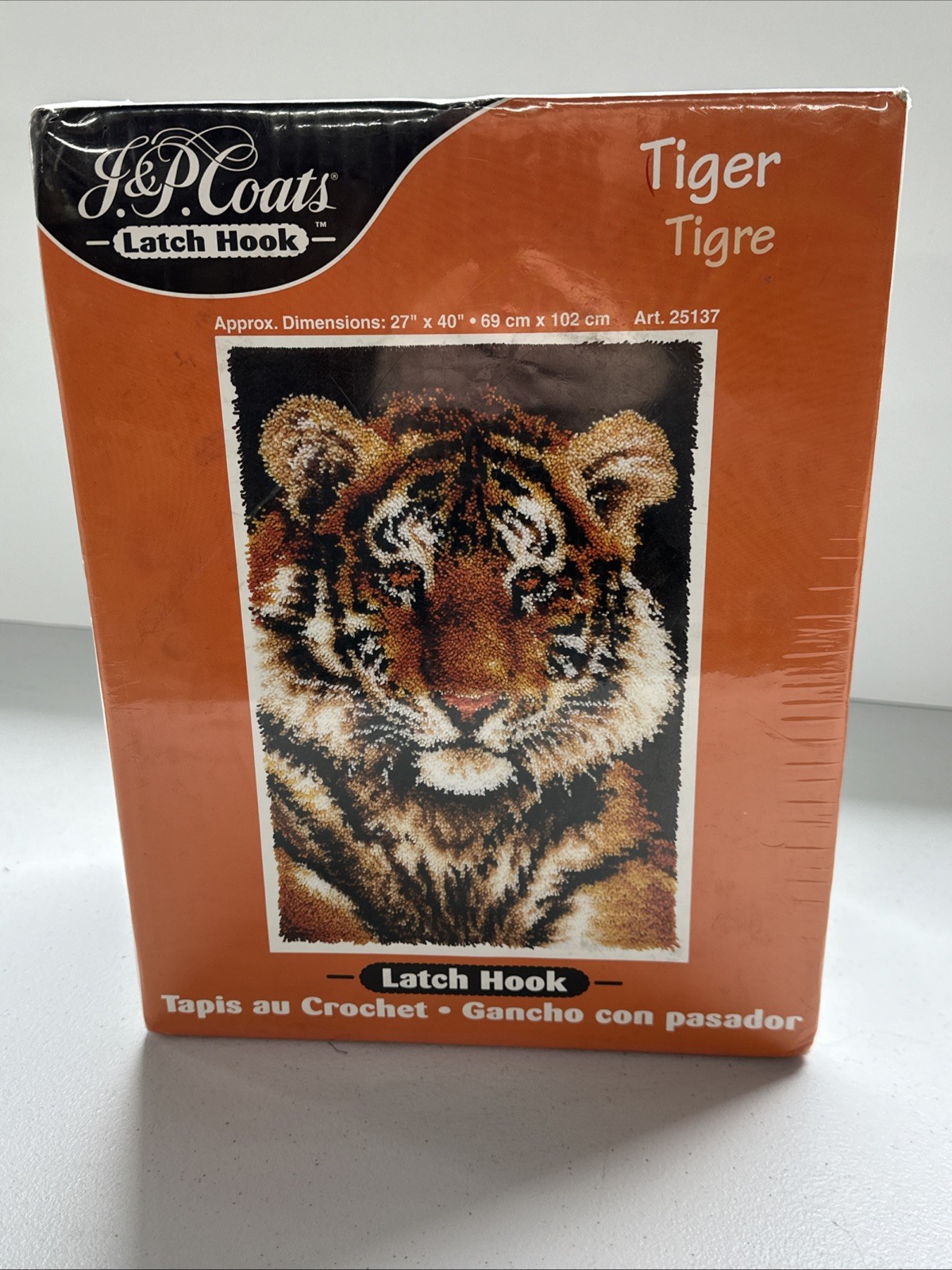 J & P Coats Latch Hook Kit Tiger 25137 Sealed