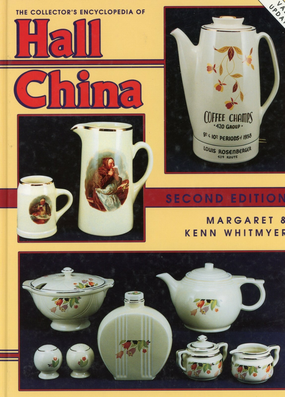  Antique Hall China - Colors Patterns Shapes incl. Autumn Leaf / Book + Values