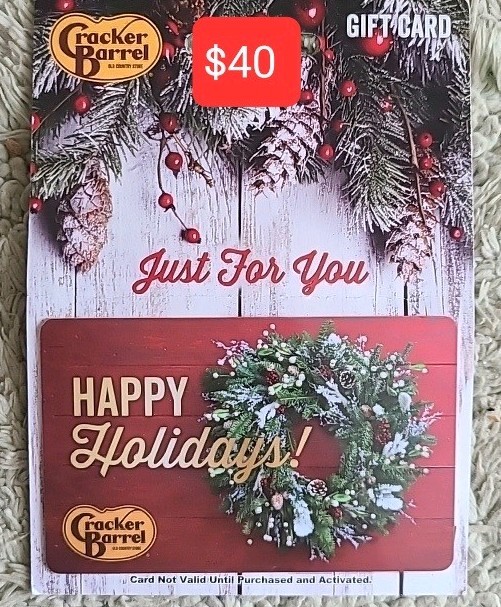 Cracker Barrell $40 Gift Card
