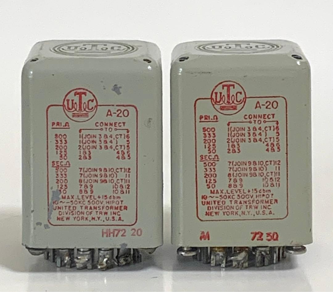 UTC A-20 CD Line Transformer Pair Used High Quality Audio Replacement
