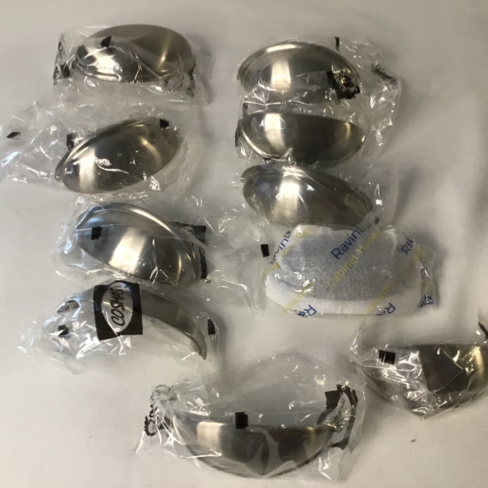 Cup Pulls lot of 10 Cosmas Cabinet Hardware #783SN satin Nickel New