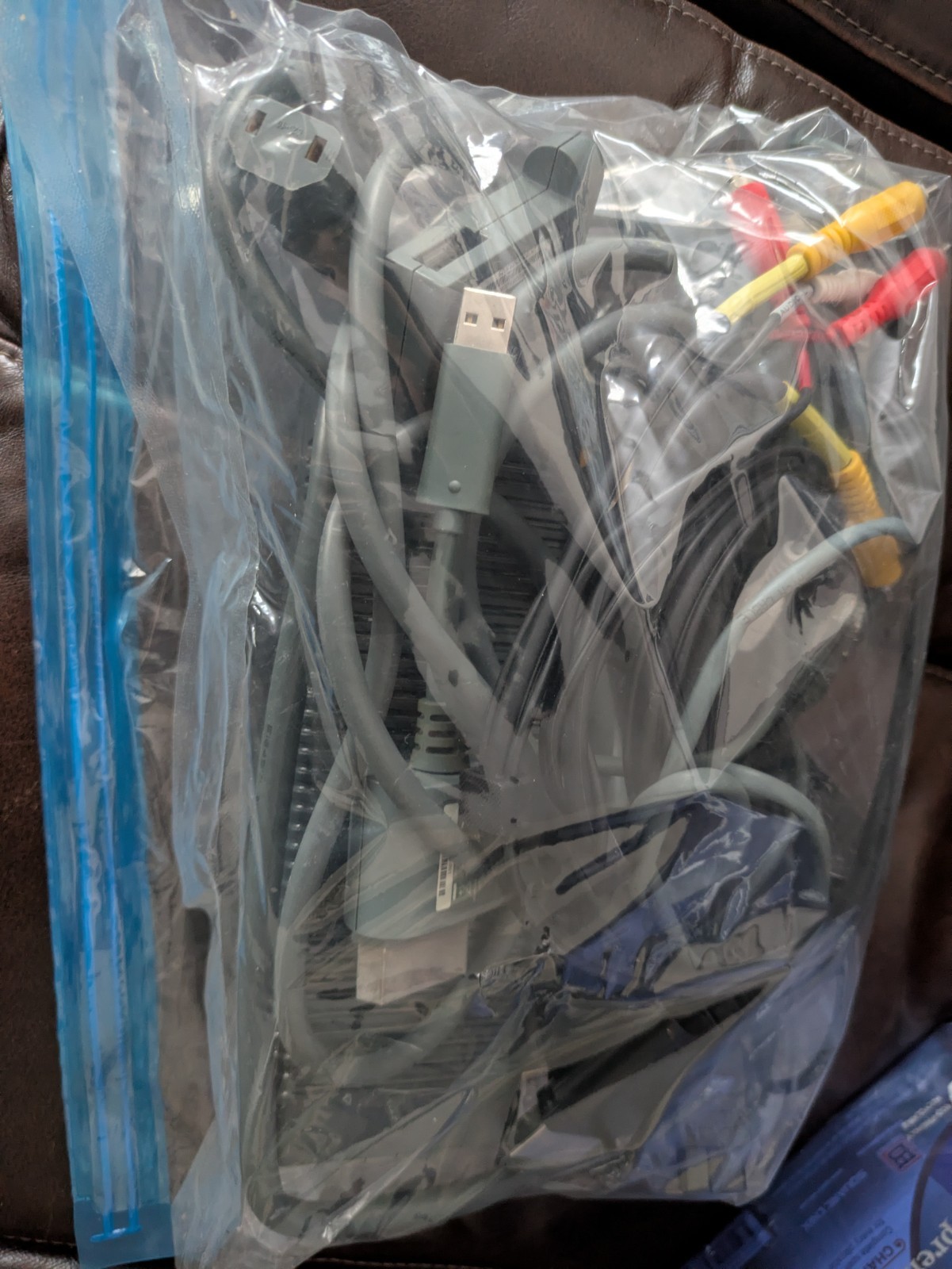 Microsoft Xbox 360 AC Adapter, AV Cables, Battery Pack, Gray, USB RCA