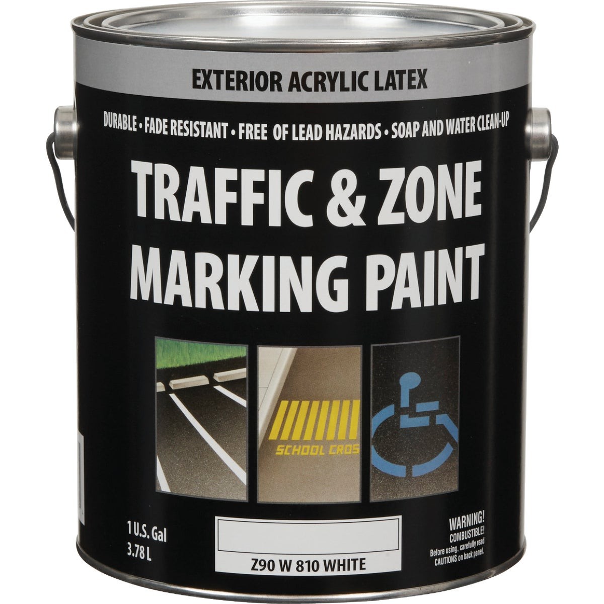 Traffic & Zone White Latex Gallon Traffic Paint Z90W00810-16 Traffic And Zone