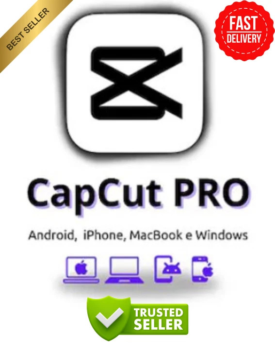 CapCut Pro 12 Months Access - AI Features & 4K - Mobile/PC/Web - Fast Delivery