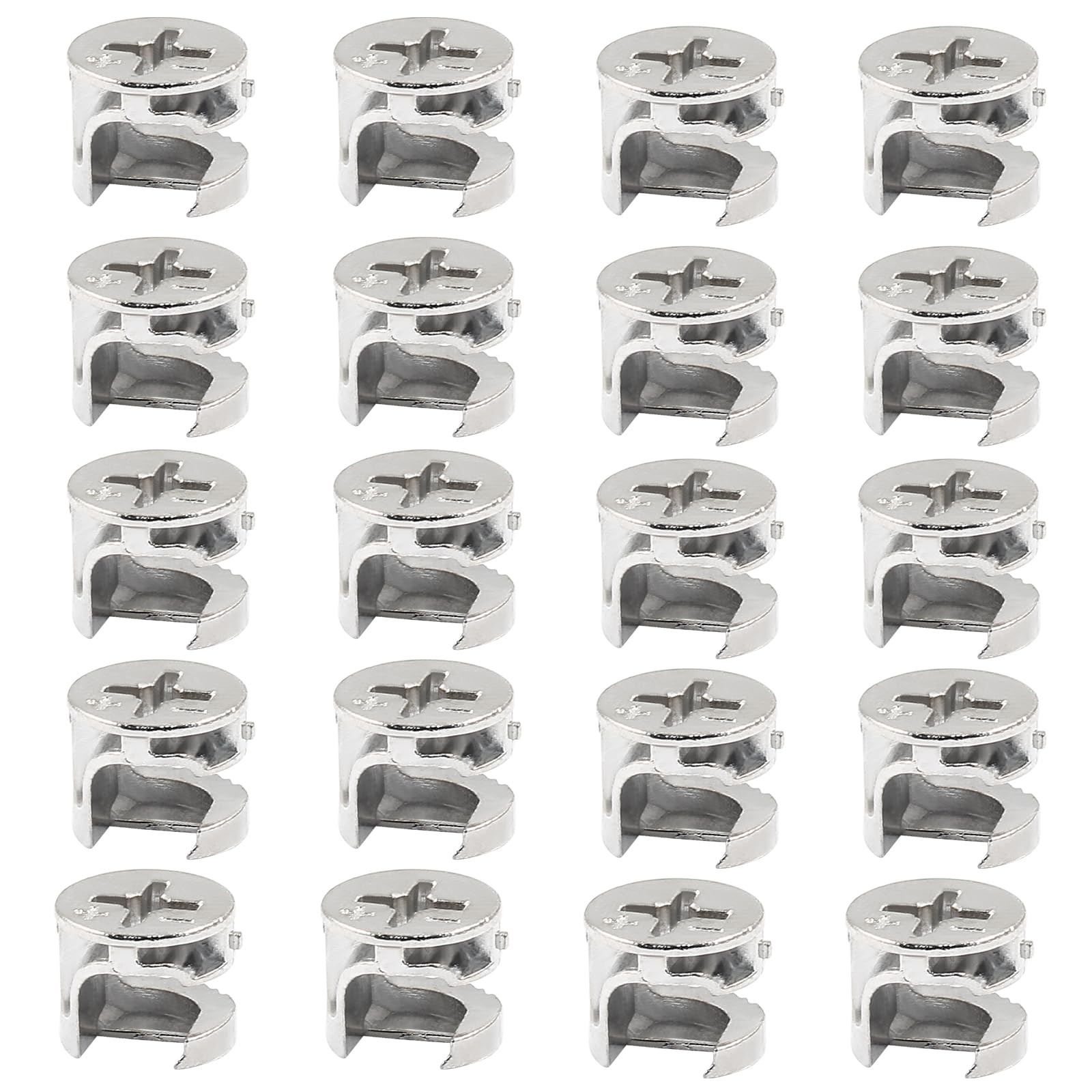 Litoexpe 12 x 10 mm Cam Lock Nut 20 Pcs, Joint Connector 12x10mm-20 Pcs 