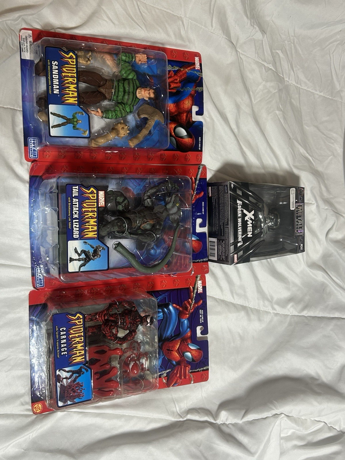 Toy Biz Jada Toys Spider-Man Sandman, Lizard, Carnage, X-Men Wolverine Figures …