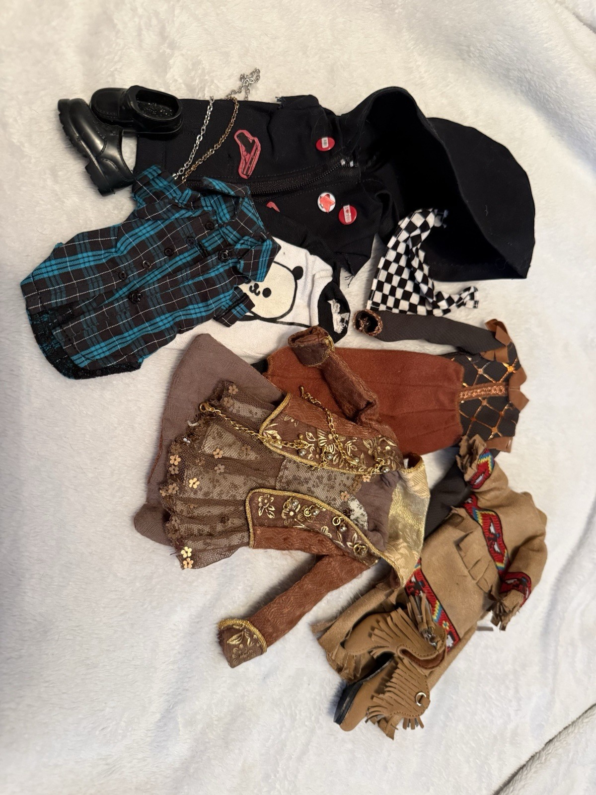 Taeyang Doll Clothing Lot - Jacket, Shirt, Dress, Boots, Fashion Accessories