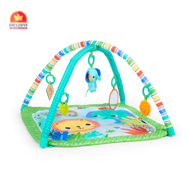 Bright Starts Baby Activity Gym, Wild Wiggles Play Mat - Newborn Unisex Green