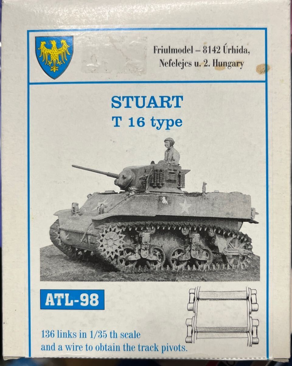 Friul Model 1/35 ATL-98 Stuart T16 Type Metal Movable Track American Army Unopen