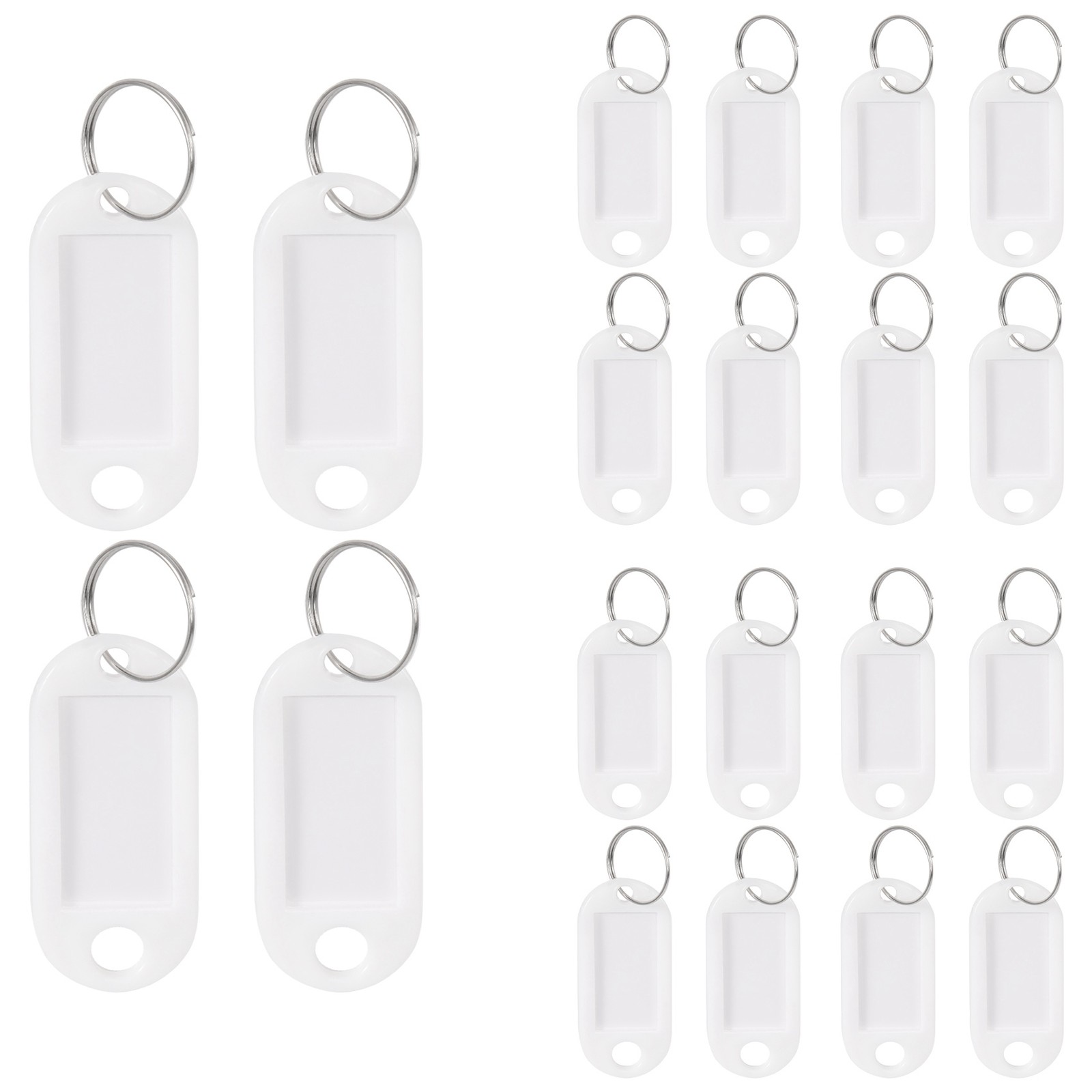 white portable plastic key fob key tag ID labels 20 pieces T2S36499