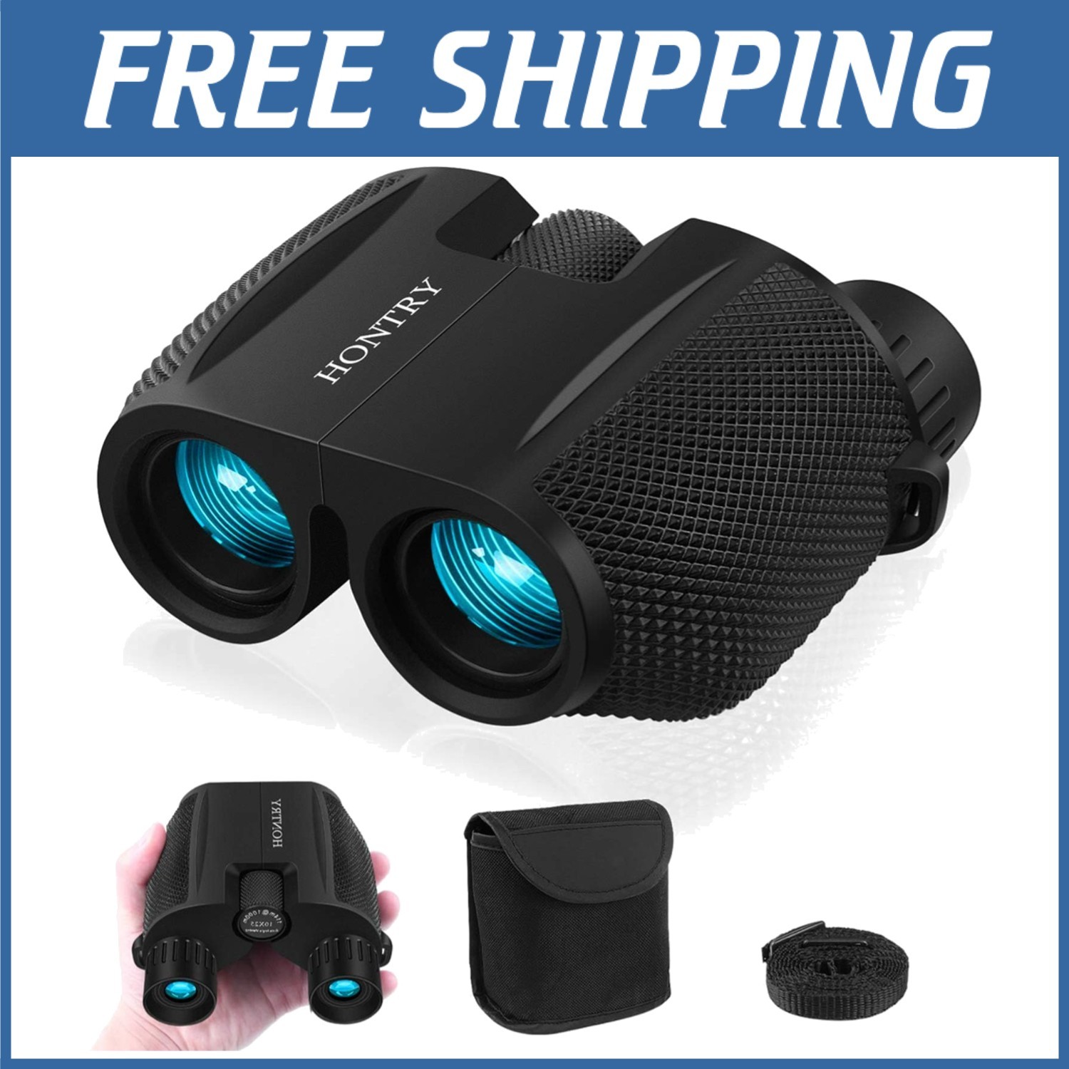 Binoculars for Adults and Kids - 10x25 Compact Design