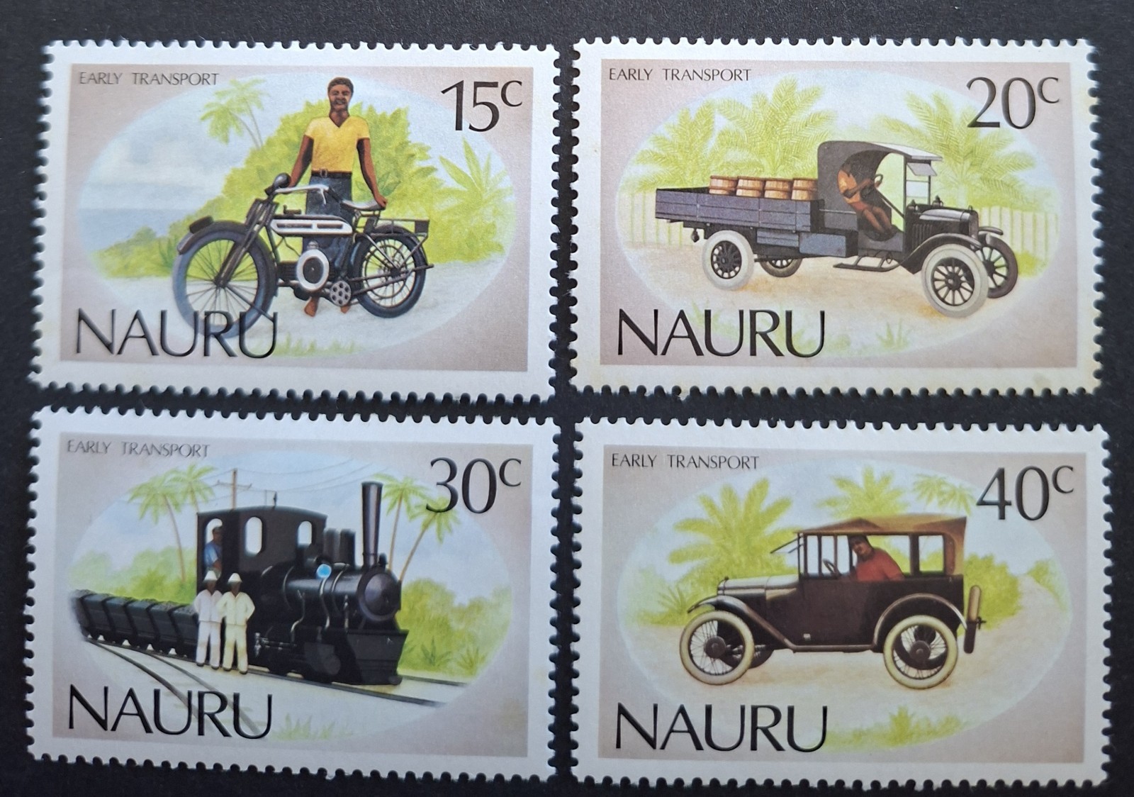 NAURU 1986-MINT HINGED - "EARLY TRANSPORT" TONING PRICED TO SELL
