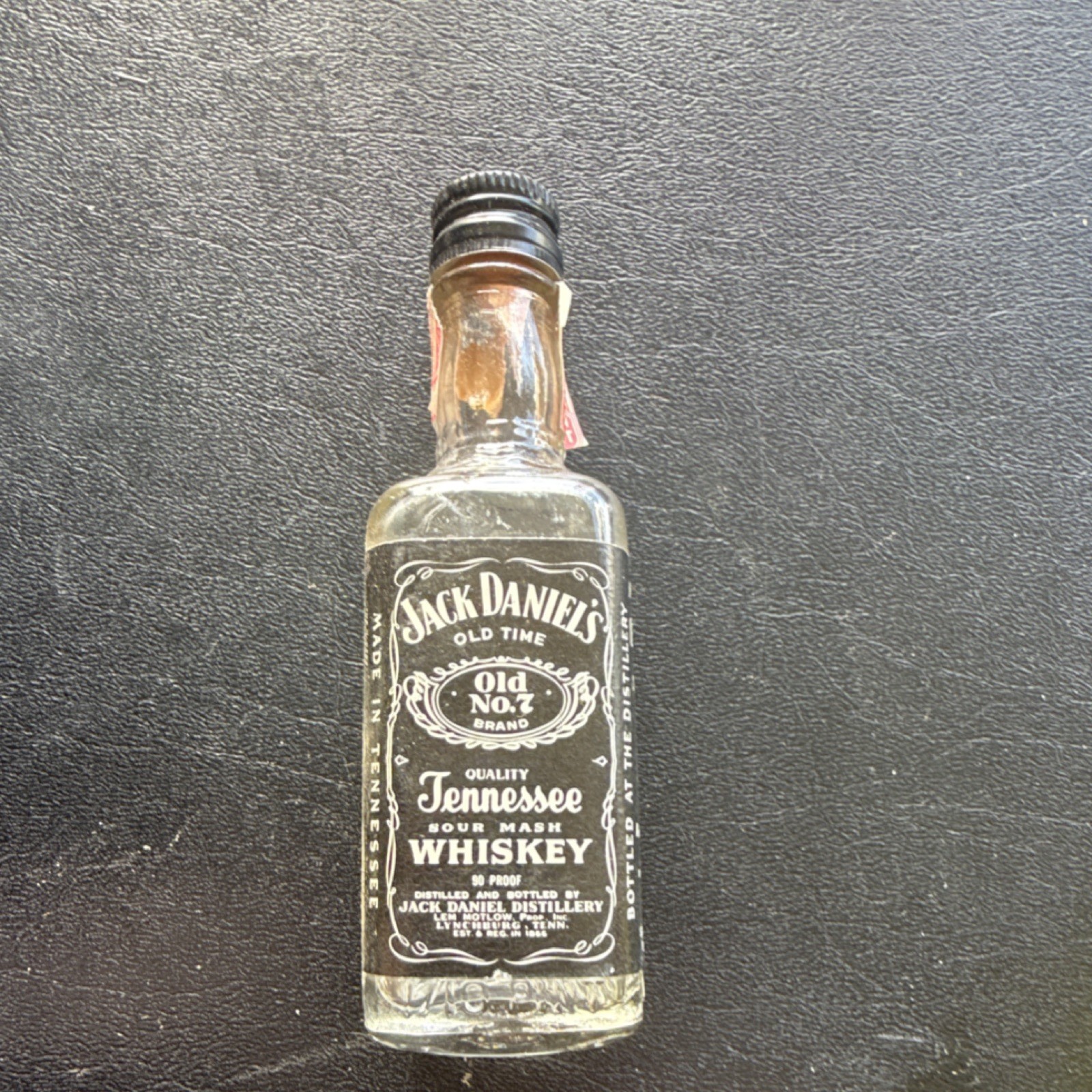 Jack Daniel's Old No. 7 Tennessee Whiskey Miniature Bottle Clear