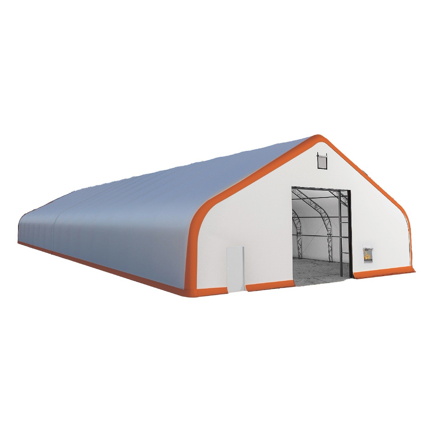 50x100x26 DUAL TRUSS *21oz PVC* Canvas Fabric Storage Building Shelter Barn Shop