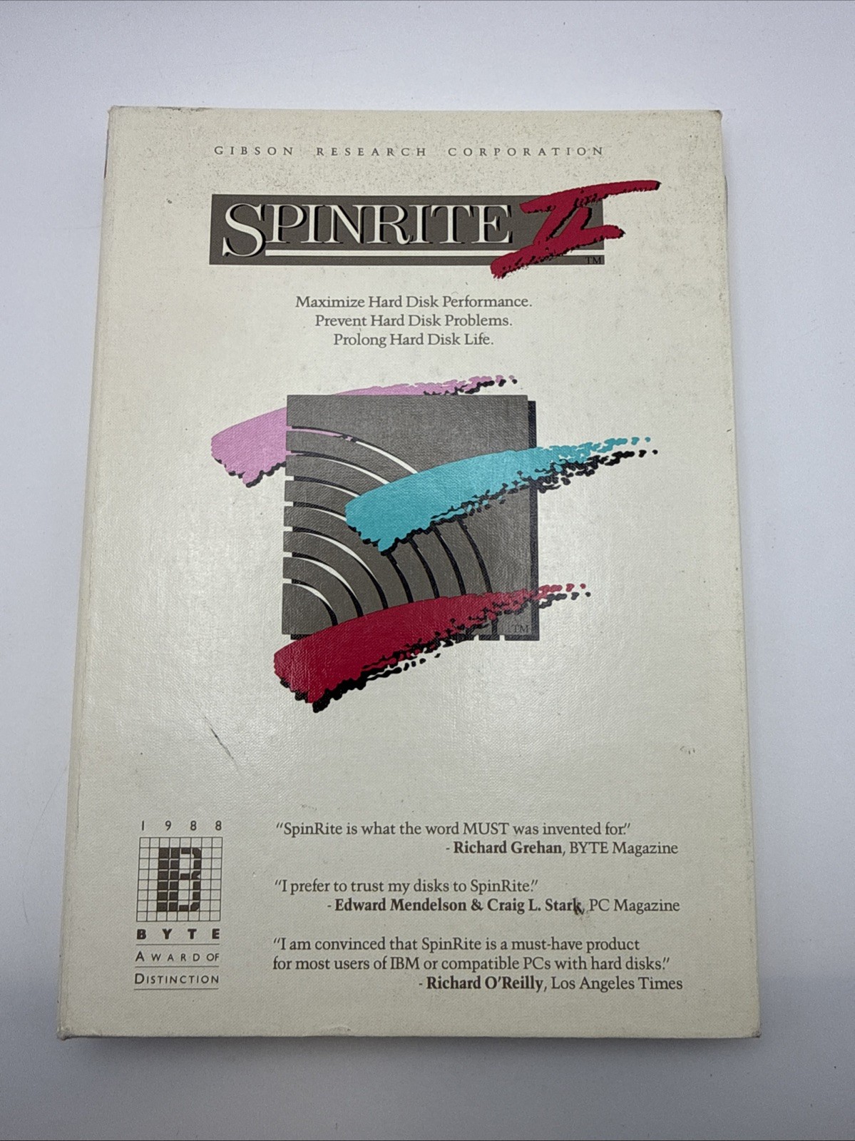 SpinRite II v1.1 Gibson Research Original 5.25 Floppy Disk PC DOS Utility
