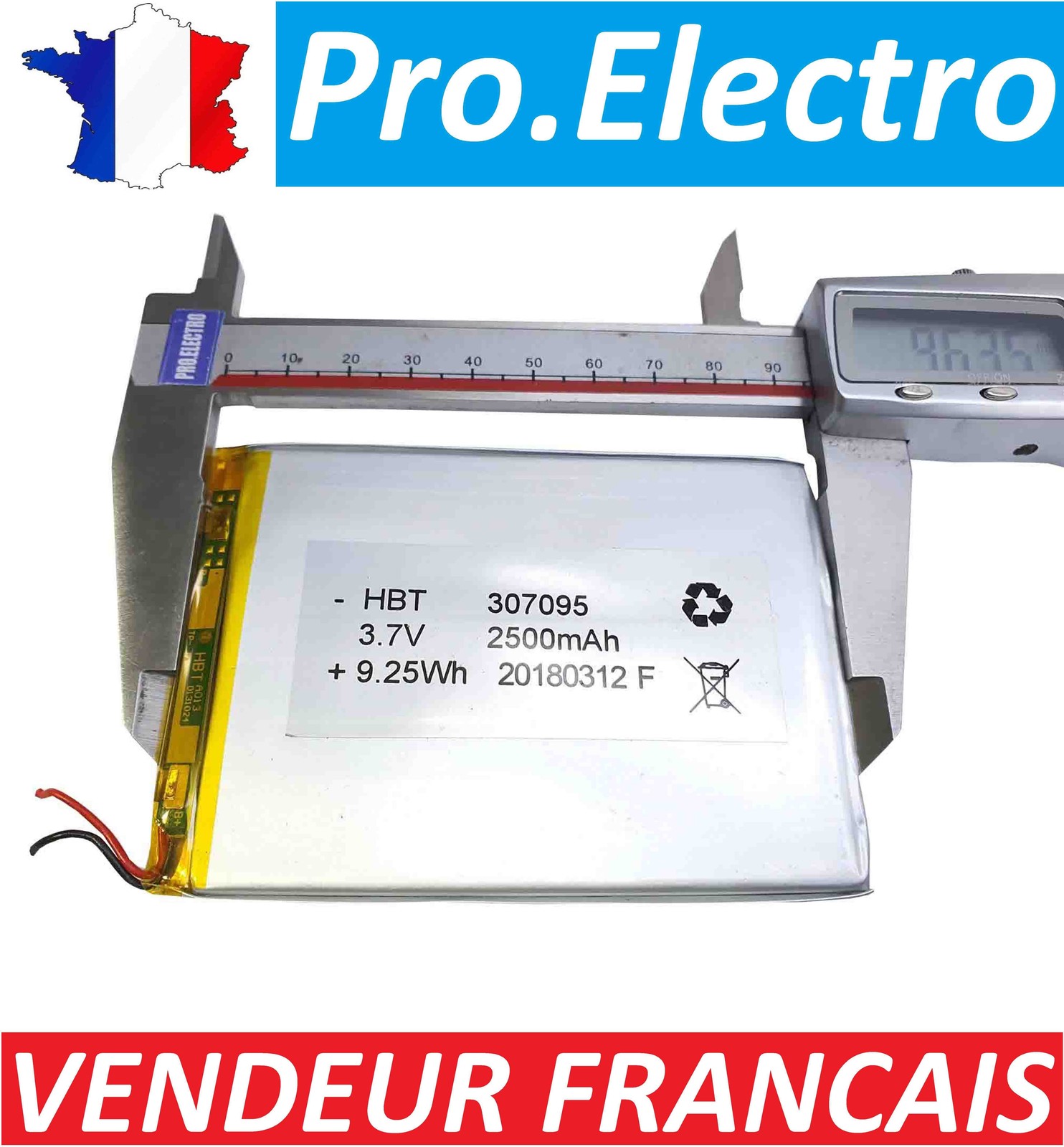 LOGICOM La Tab 72 3.7V 2500mAh 9.25Wh Battery