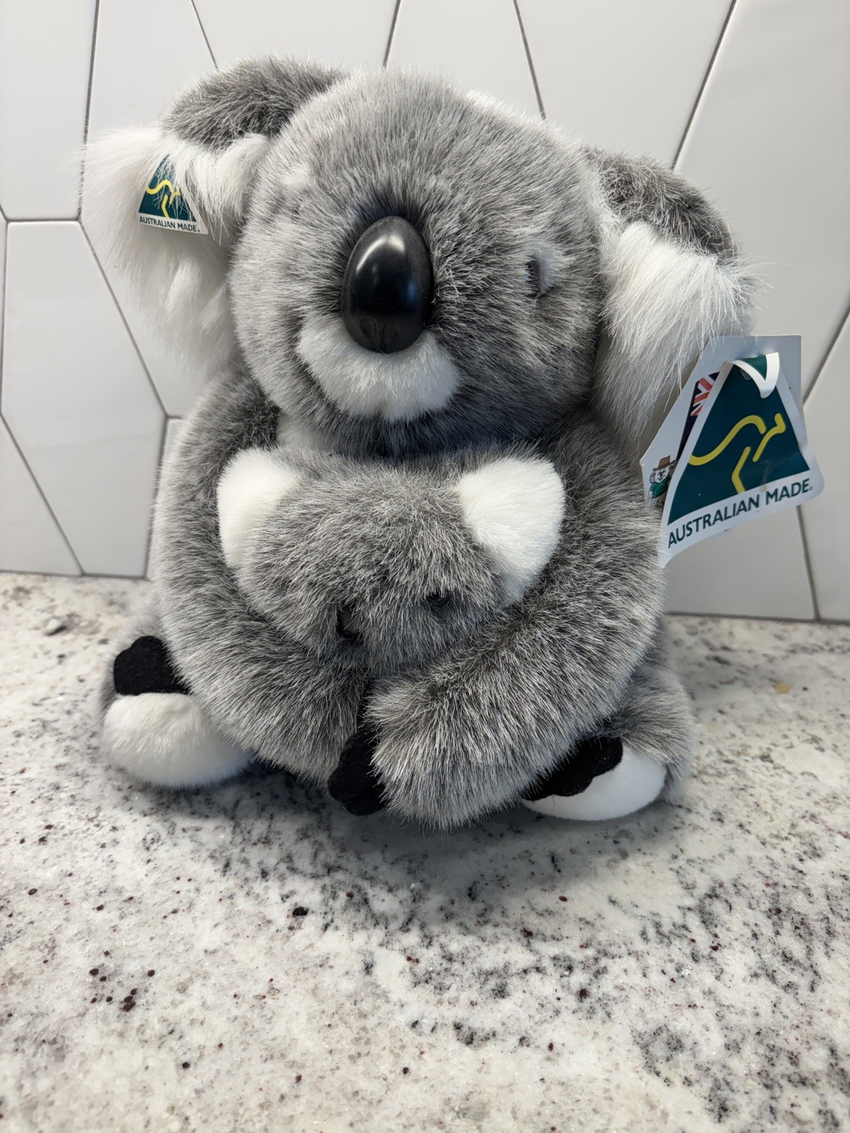 NWT - Australia Koala Bear Mom Plush Stuffed Animal With Baby Joey