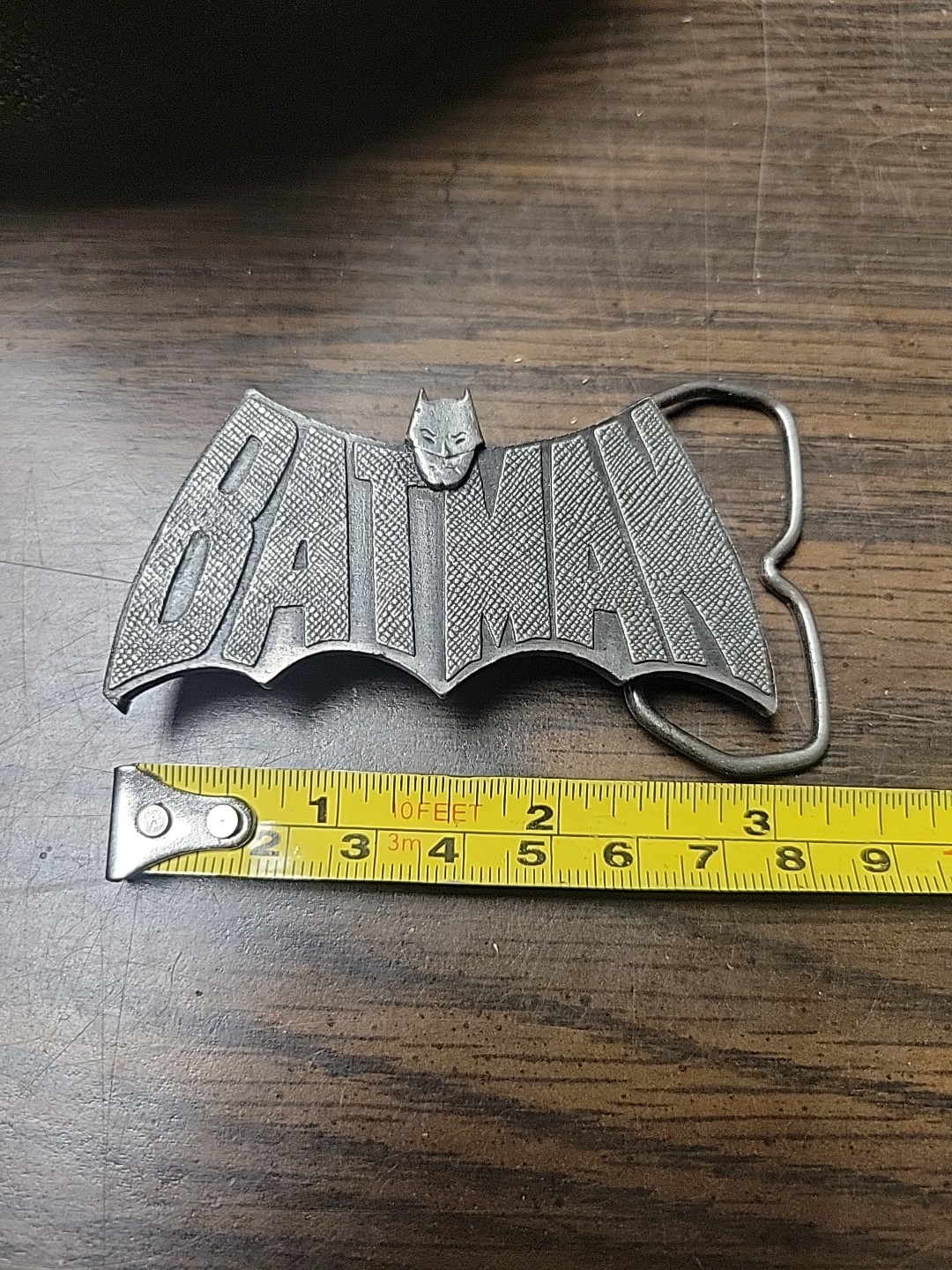 Vintage - 1975 BATMAN  Belt Buckle - Made In USA - Scarce 3 Inch Metal