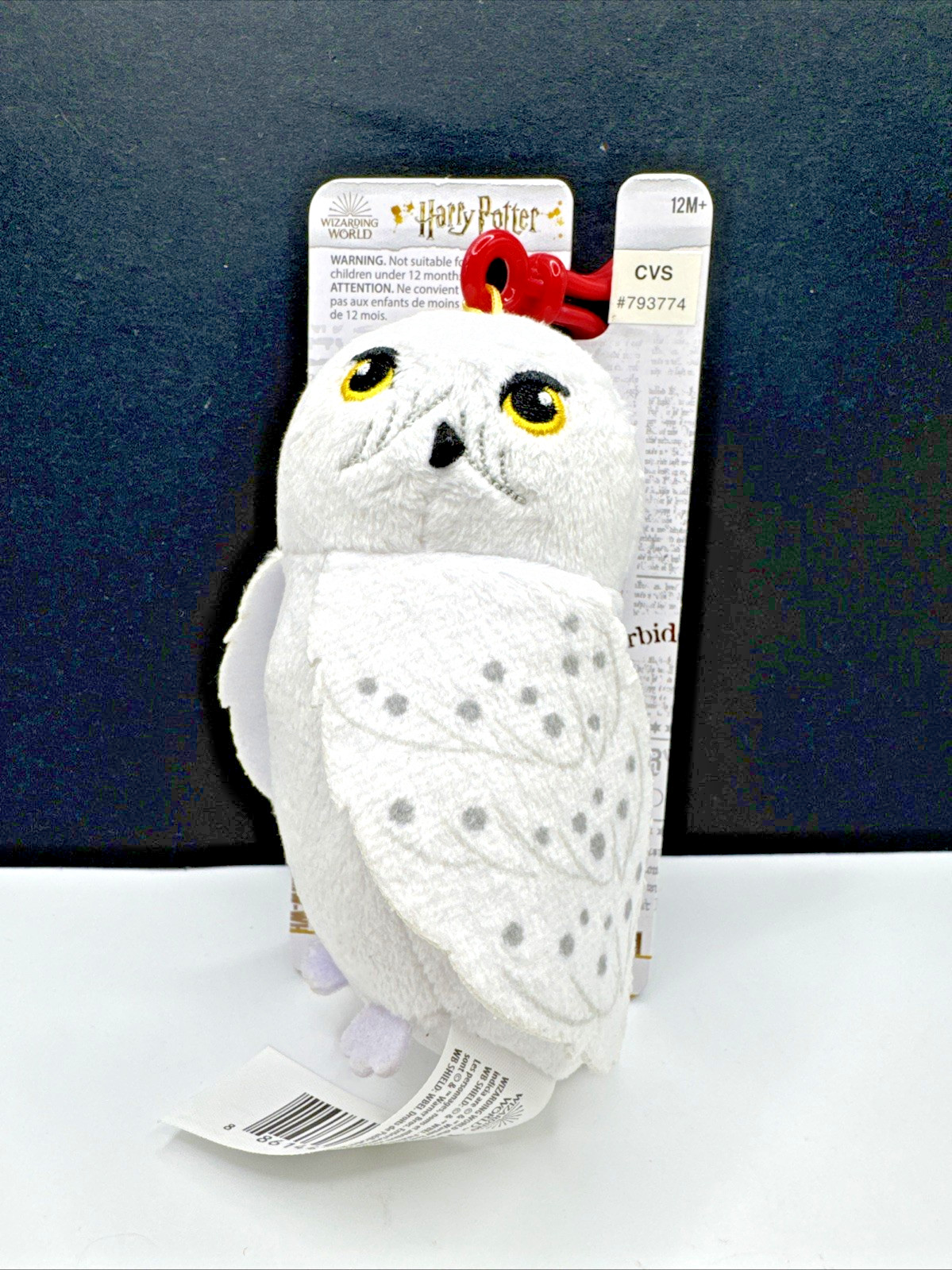 Harry Potter's Hedwig The Owl Key Ring CLIP ON Wizard Plush Toy Collectable