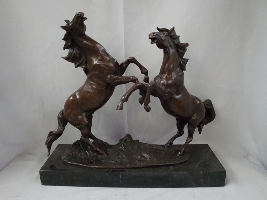 Art Deco Style Statue Sculpture Horse Wildlife Art Nouveau Style Bronze Signed