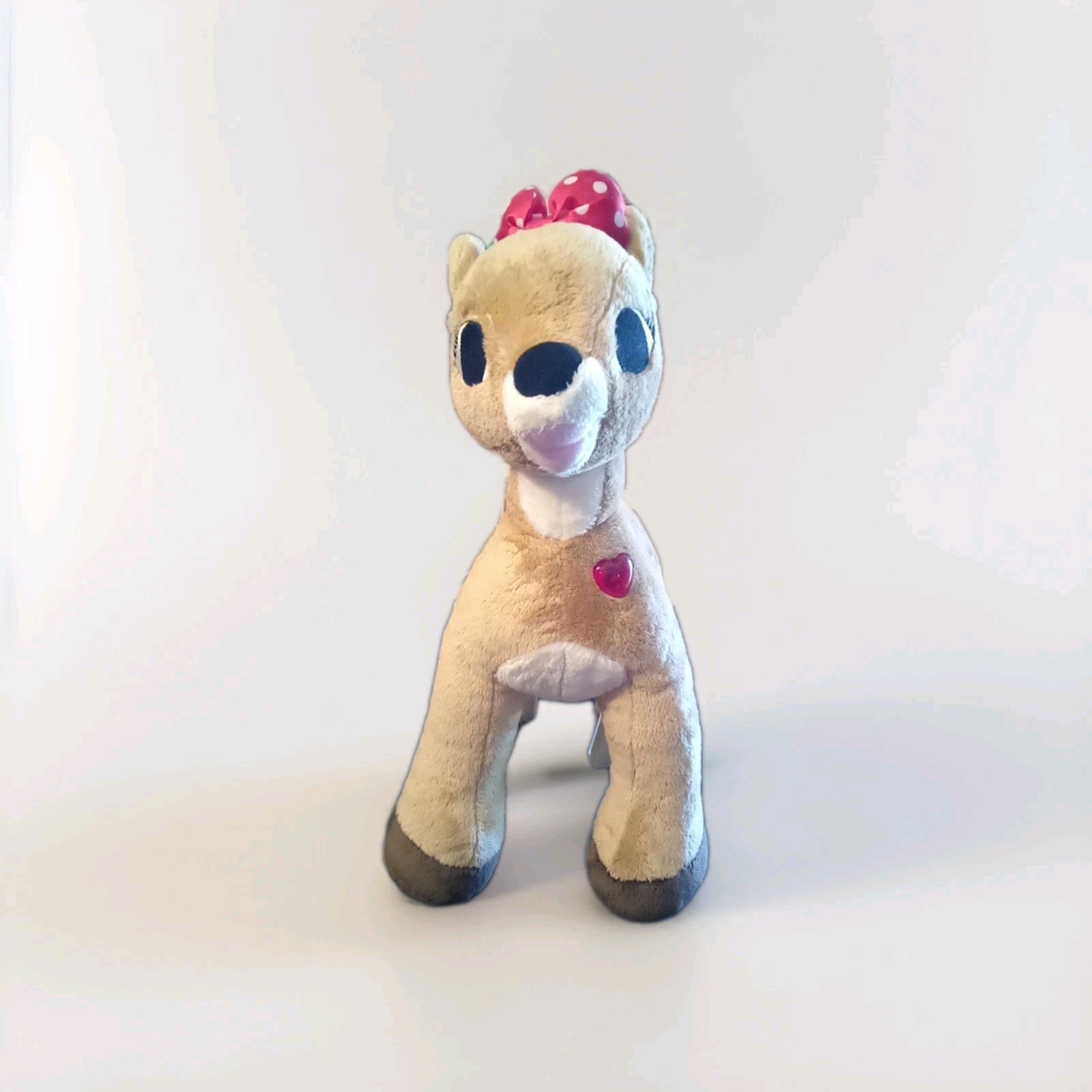 Build A Bear CLARICE-Rudolph The Red Nosed Reindeer 15" Plush W/Light Up Heart