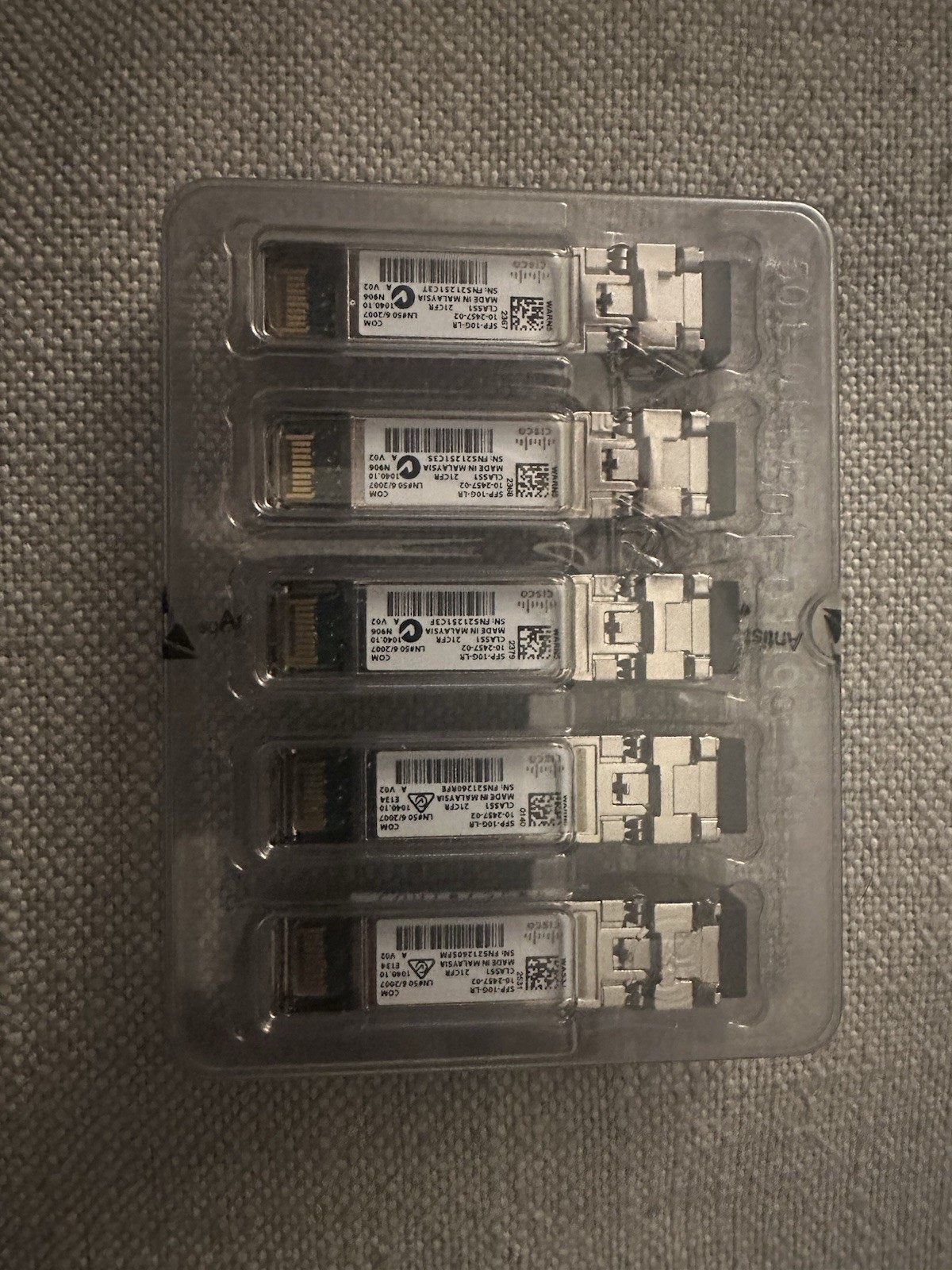 Brand New 5-pack Cisco SFP-10G-LR