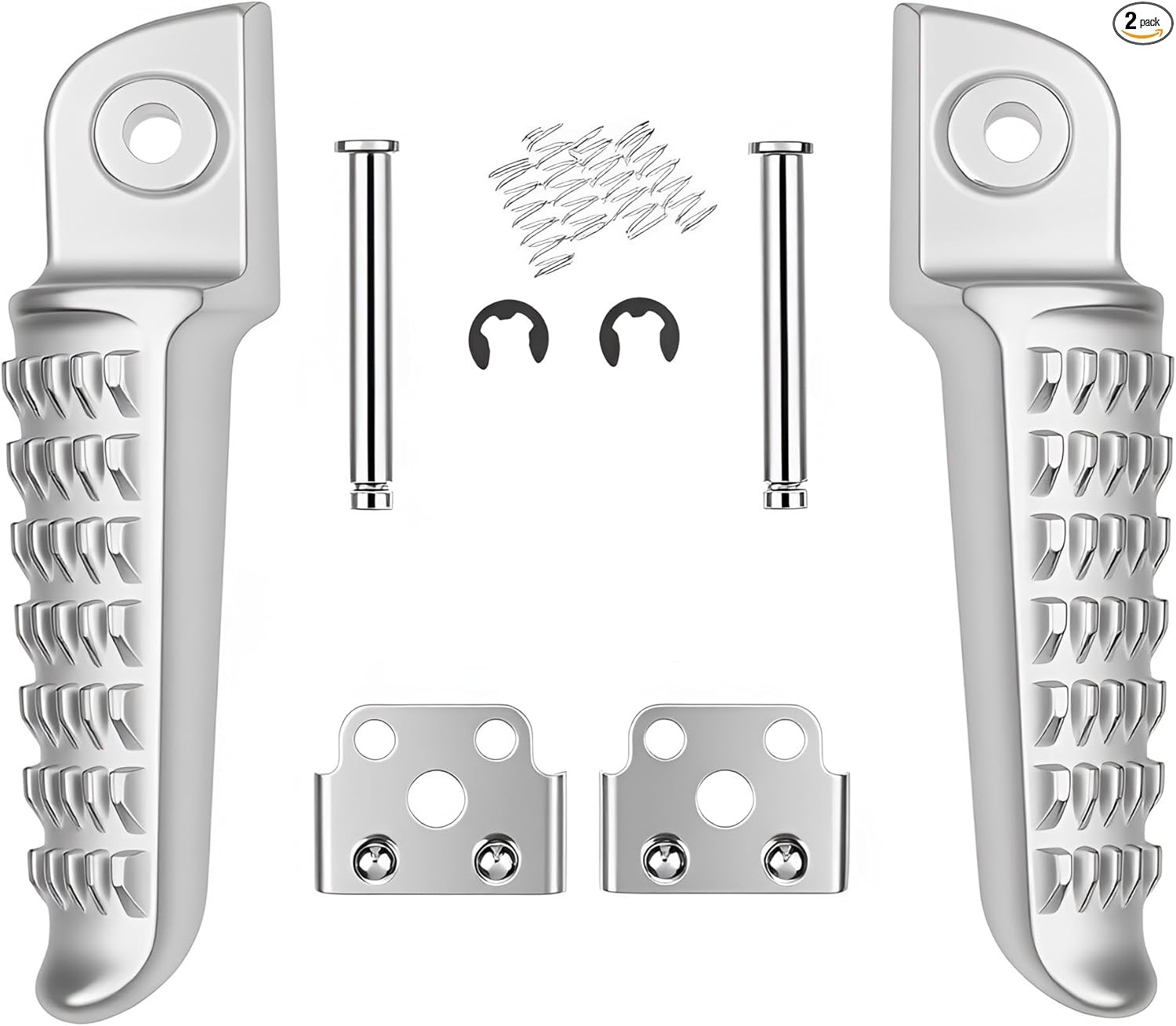 Foot Pegs Rear Footrest Footpegs Fits for ZX636 ZX-6R 9R 10-R  Chrome#Rear