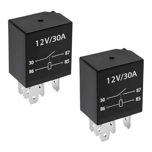 2 PCS 5 Pin 30A 12V Starter Relay, Multi-Purpose Auto Starter Switch 5 Pin/ 12V