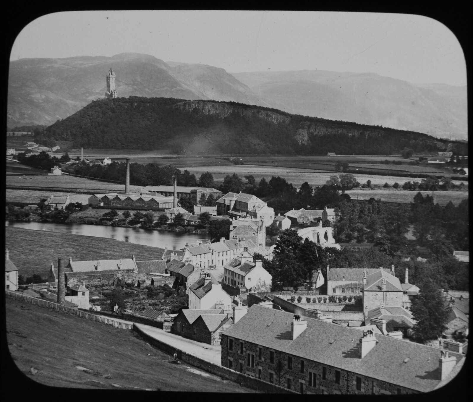 ANTIQUE Magic Lantern Slide ABBEY CRAIG C1890 VICTORIAN PHOTO SCOTLAND 