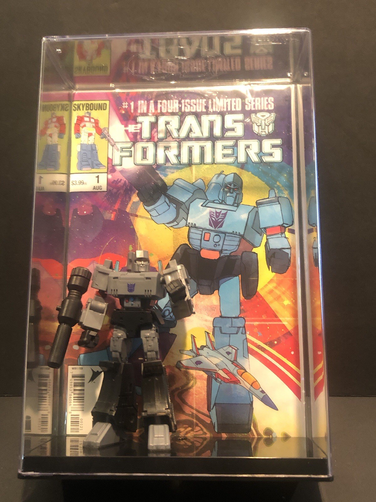 Custom Transformers Shadowbox, Megatron Yolopark Figure w/ matching  Comic Book