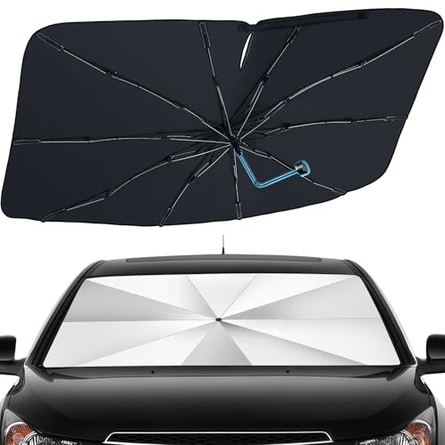 Windshield Sun Shade Umbrella - Foldable Car Window Shades, Reflective Car Sun 