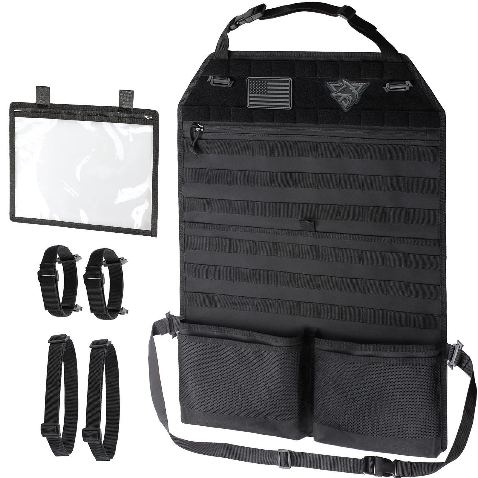 WYNEX Car Seat Organizer, Molle Backseat Cover Organizer Protector with Sling...