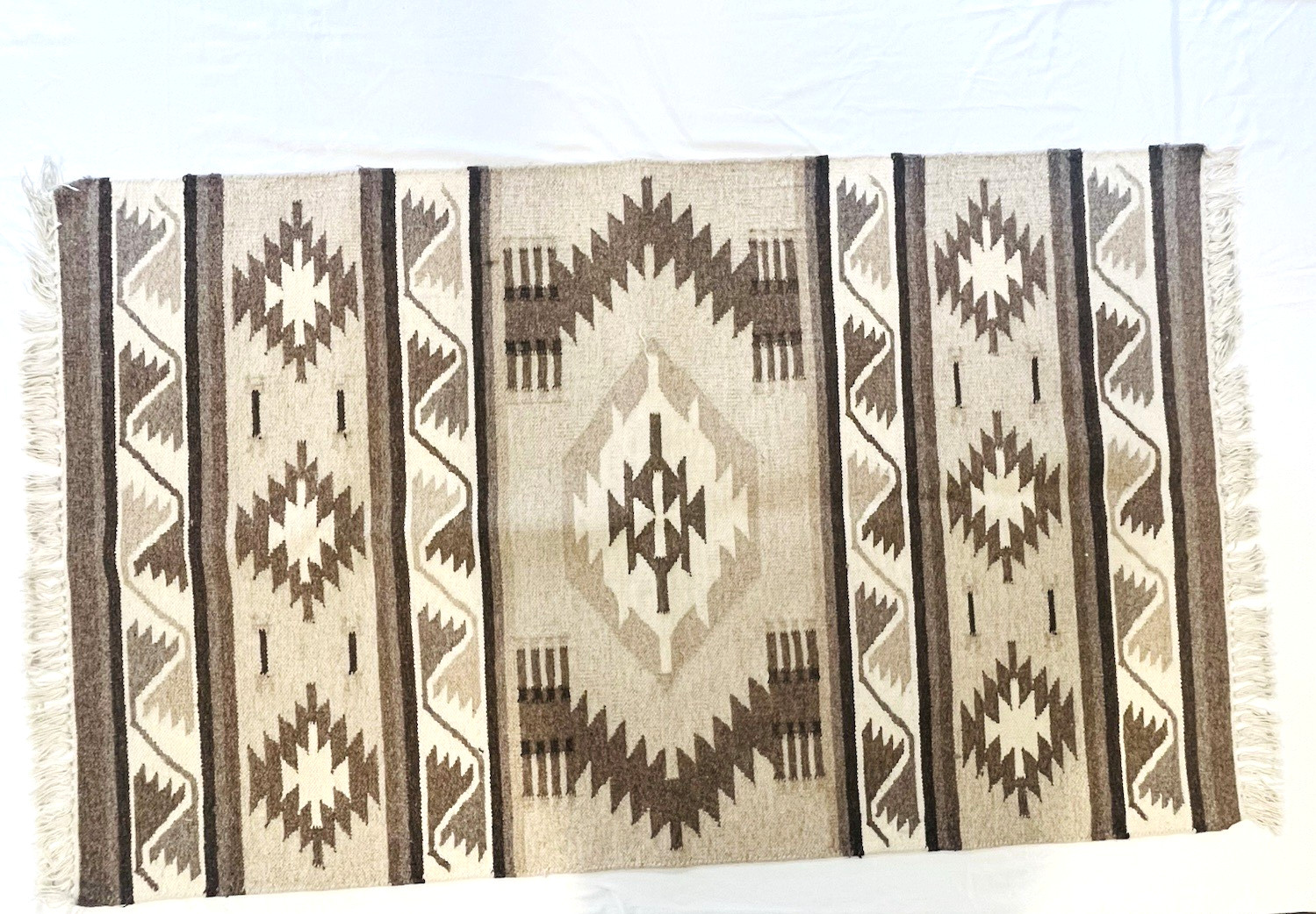 Hand Woven Tapestry Rust Western Style Wall Hanging Flooring American Indian Rug