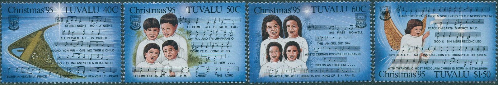 Tuvalu 1995 SG747-750 Christmas set MNH
