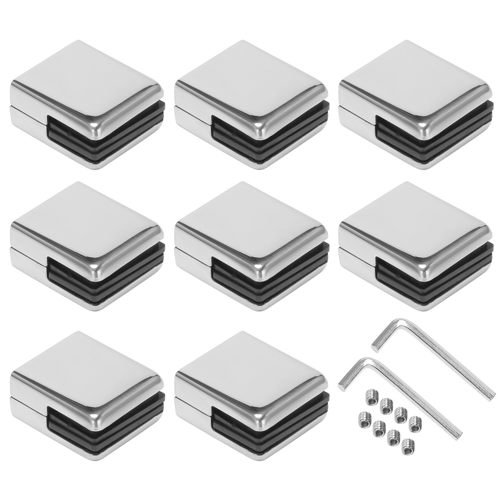 Glass Clamp 8-10mm 8PCS Stainless Steel 304 Glass Clamps Adjustable Glass9335