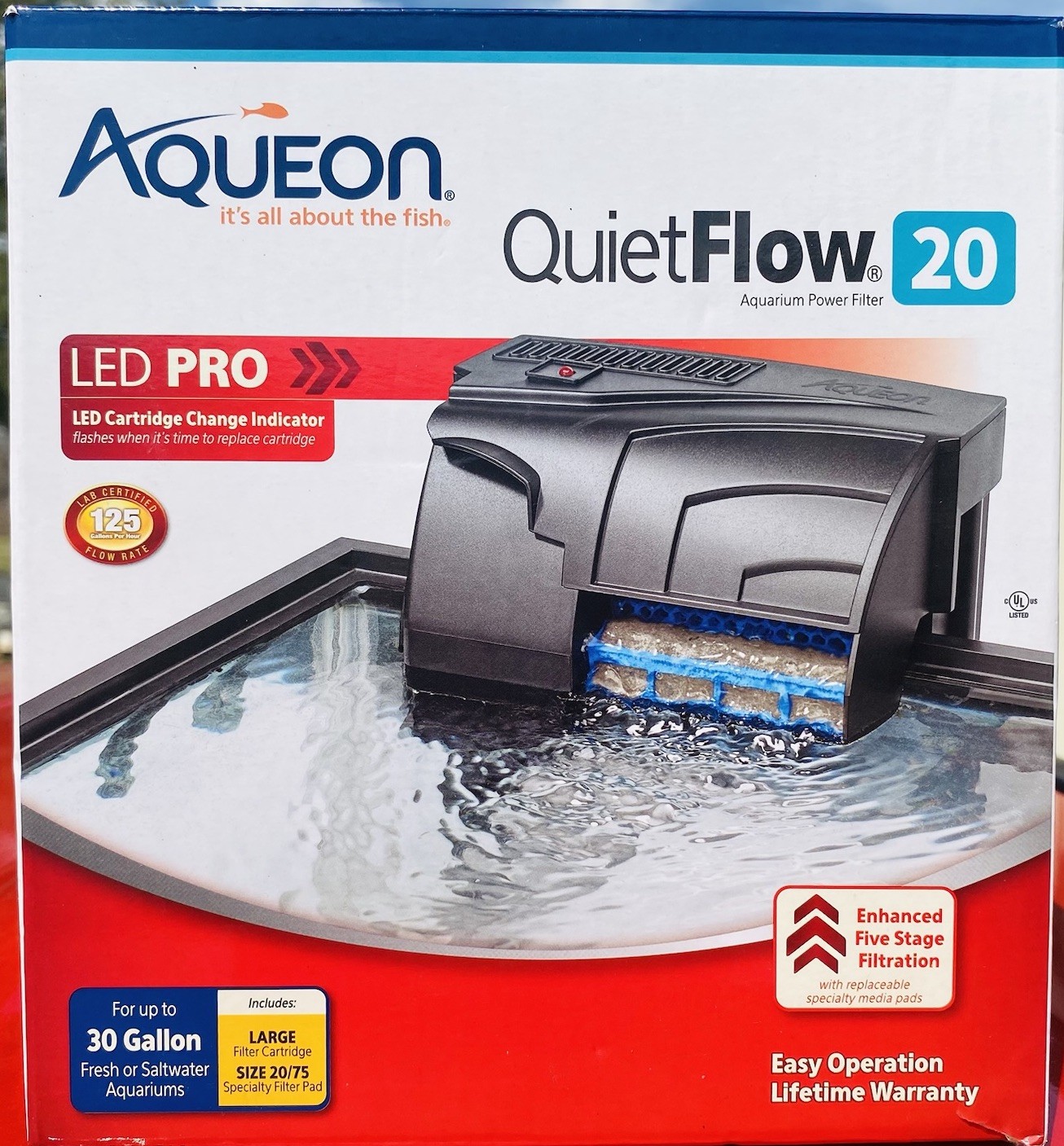 Aqueon QuietFlow 20 Up to 30-Gallon Power Filter Cartridge