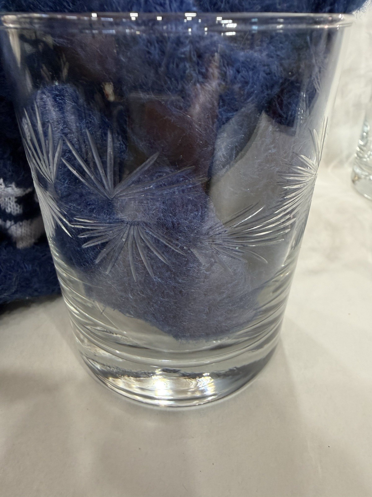 Rolf Glass Icy Pine Cocktail Rocks  4 Glasses Cabin Forest Rustic Decor Barware