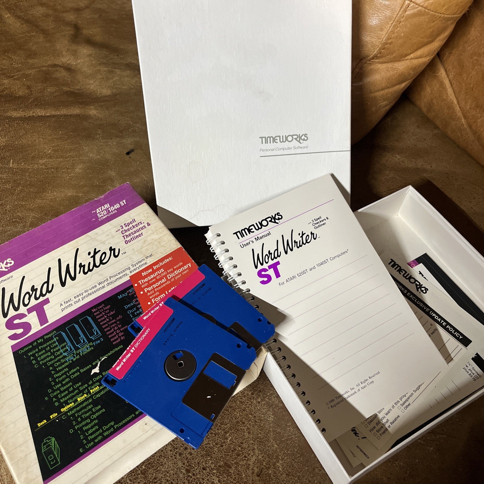 Vintage 1983 Timeworks Word Writer ST Software Atari PC 520 1040 Computer