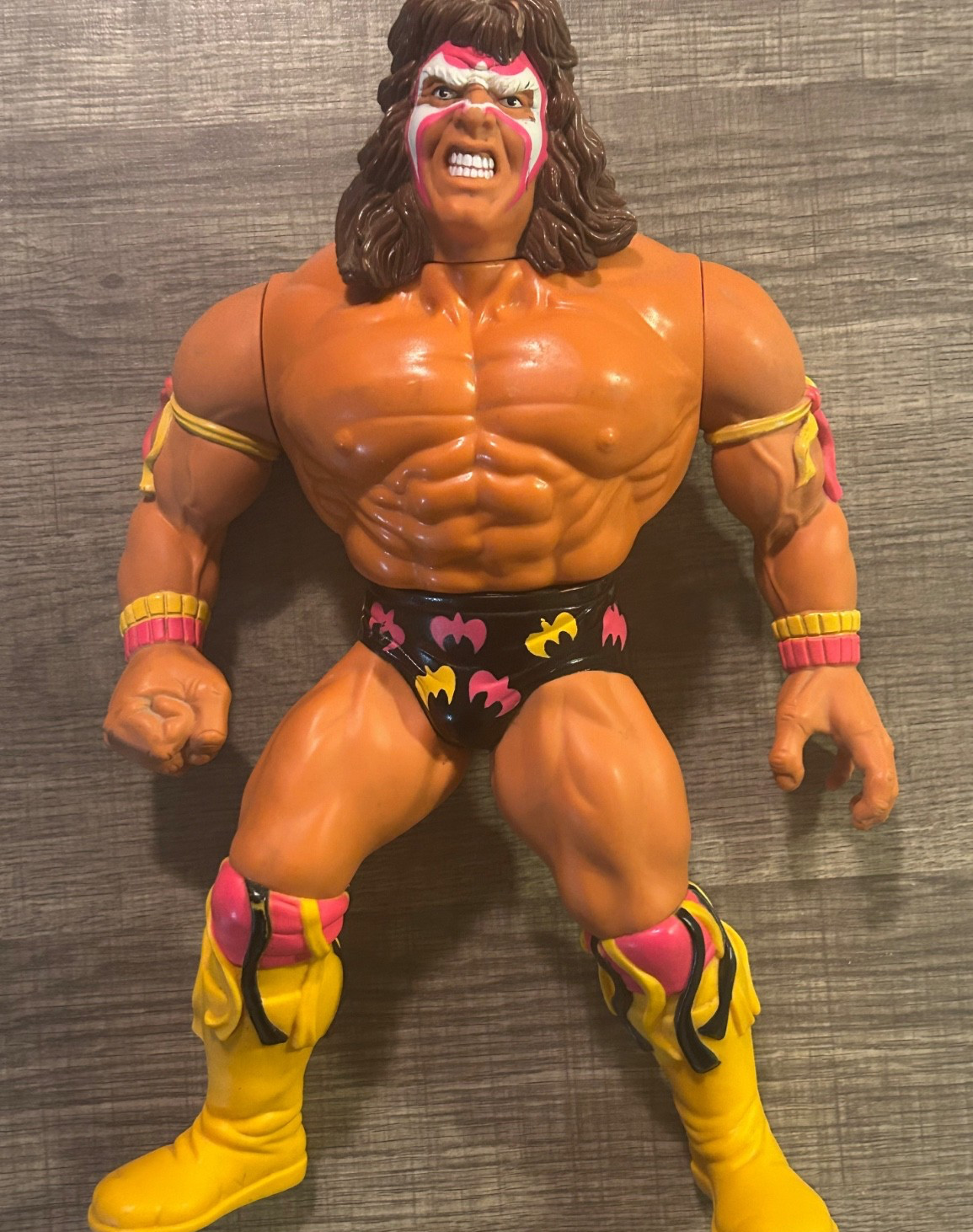 VTG Hasbro WWF Ultimate Warrior Talking Action Figure 1990 Titan Sports - Read