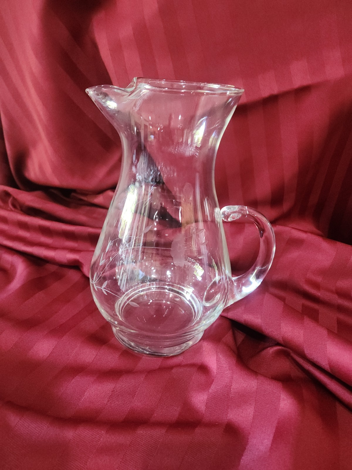 Princess House Heritage Crystal Pitcher Hand blown and hand cut